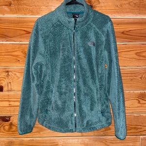 The North Face green fleece
